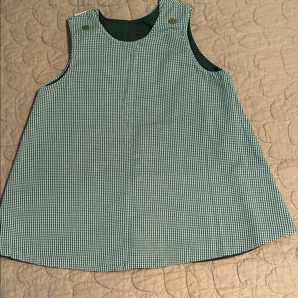 Dark Green Rev dress Green/White Christmas with frosty snowman decal
